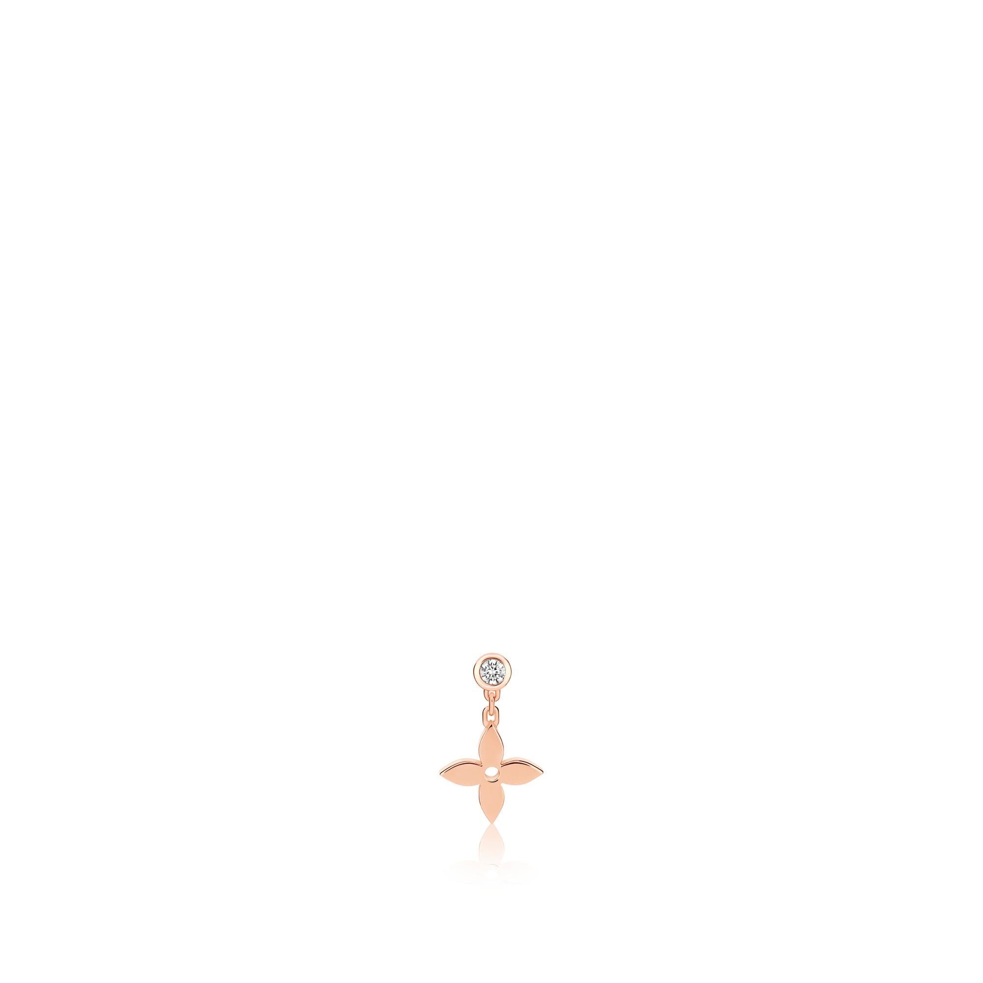 Idylle Blossom Ear Stud, Pink Gold And Diamond - Per Unit - 1