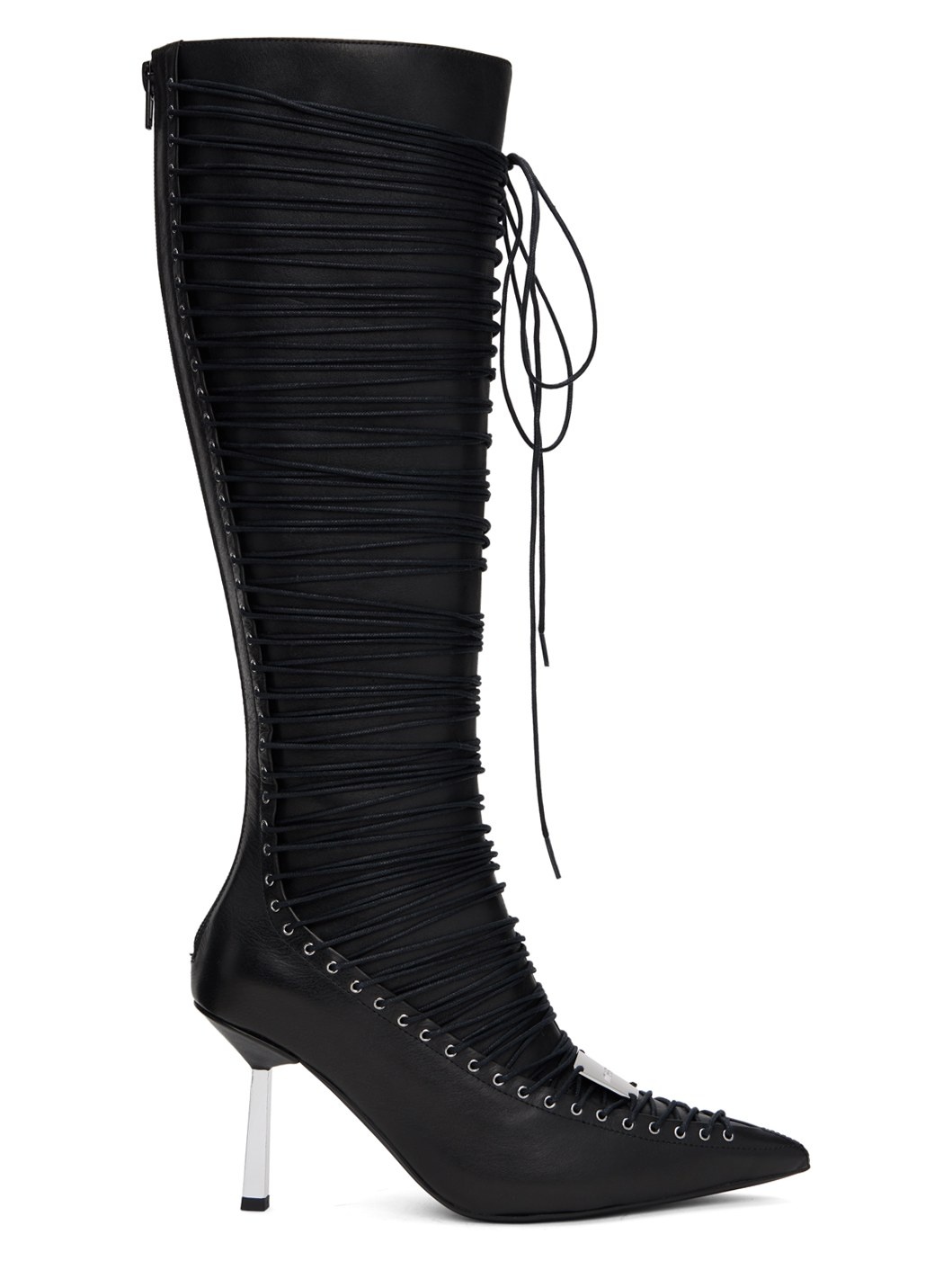 Black High Heel Anastazja Knee Boots - 1