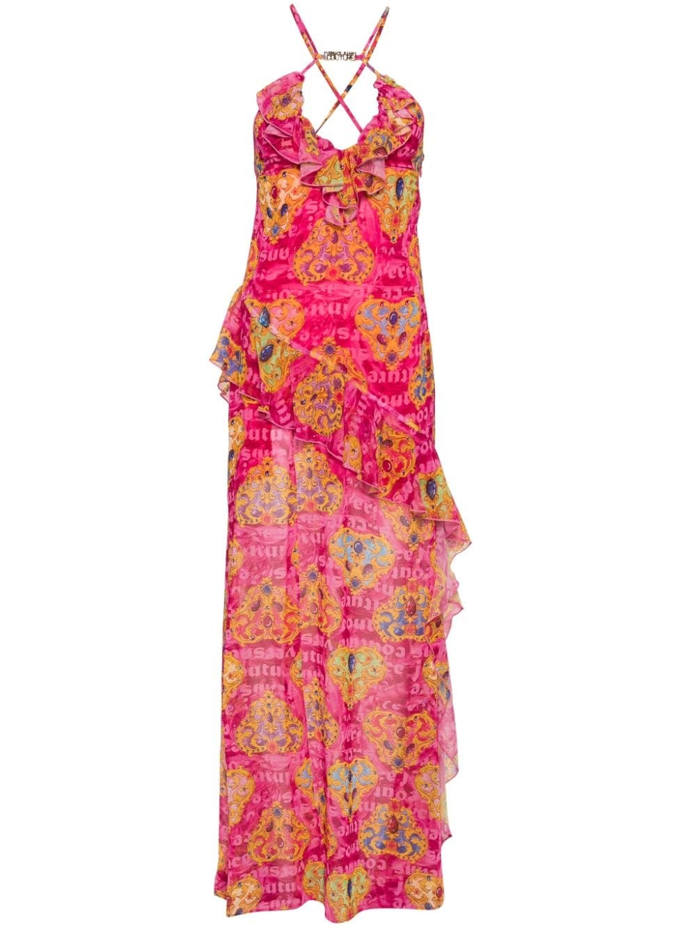 Heart-Couture-print maxi dress - 1