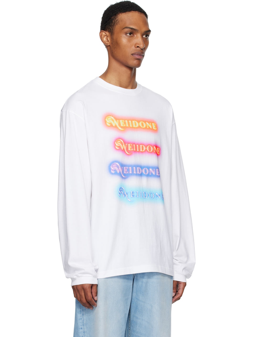 White Neon Logo Long-Sleeved T-shirt - 2