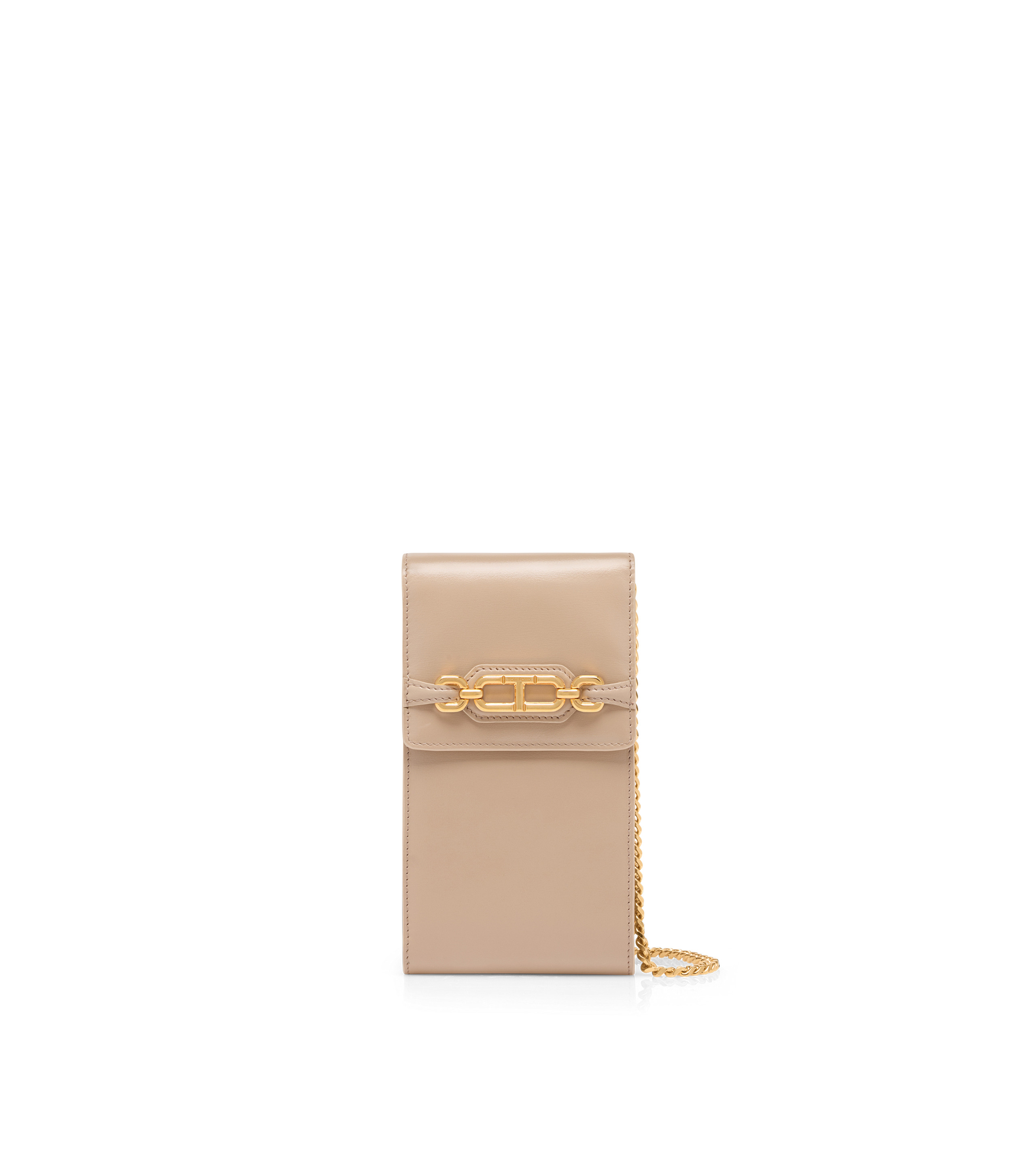 PALMELLATO-EFFECT LEATHER PHONE POUCH - 1