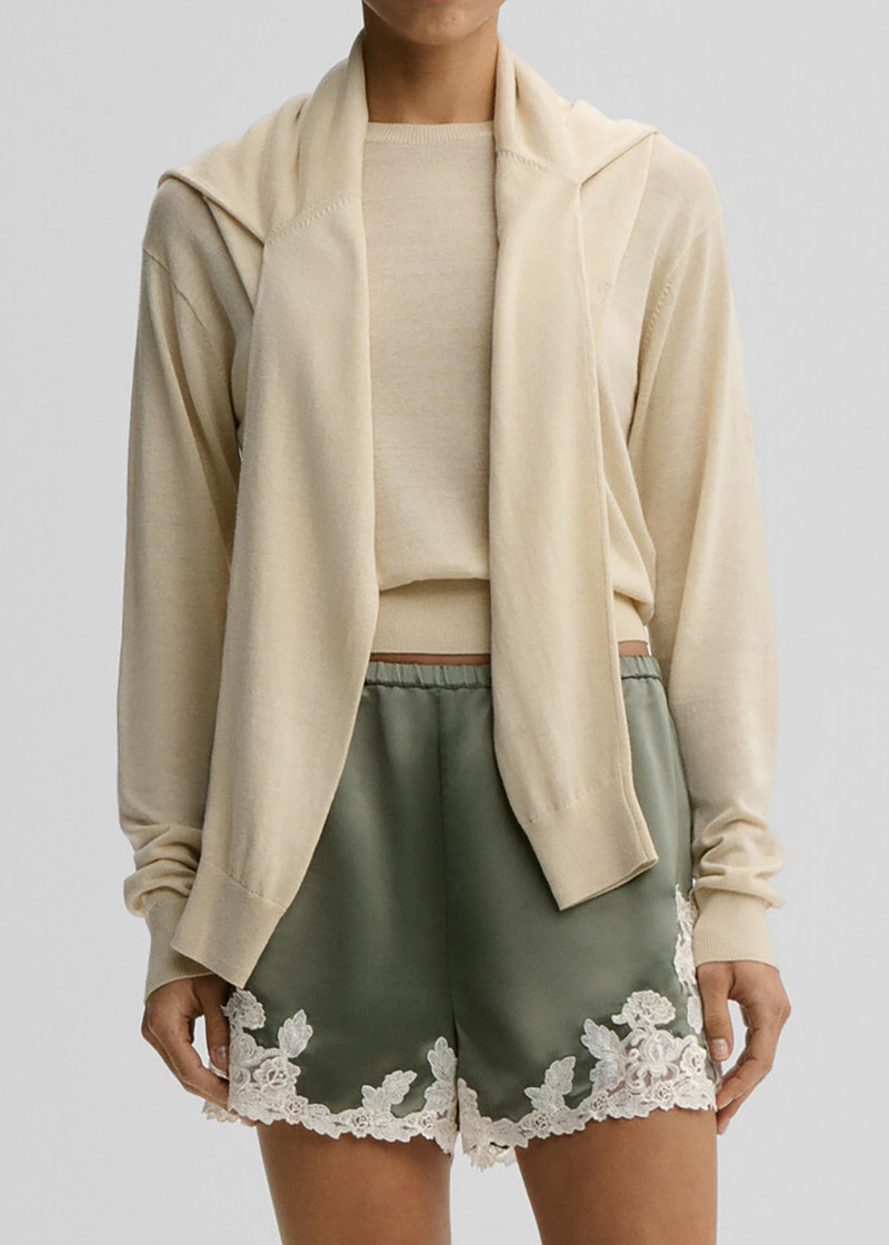 BY MALENE BIRGER By Malene Birger Eri Satin Shorts - Deep Lichen Green outlook
