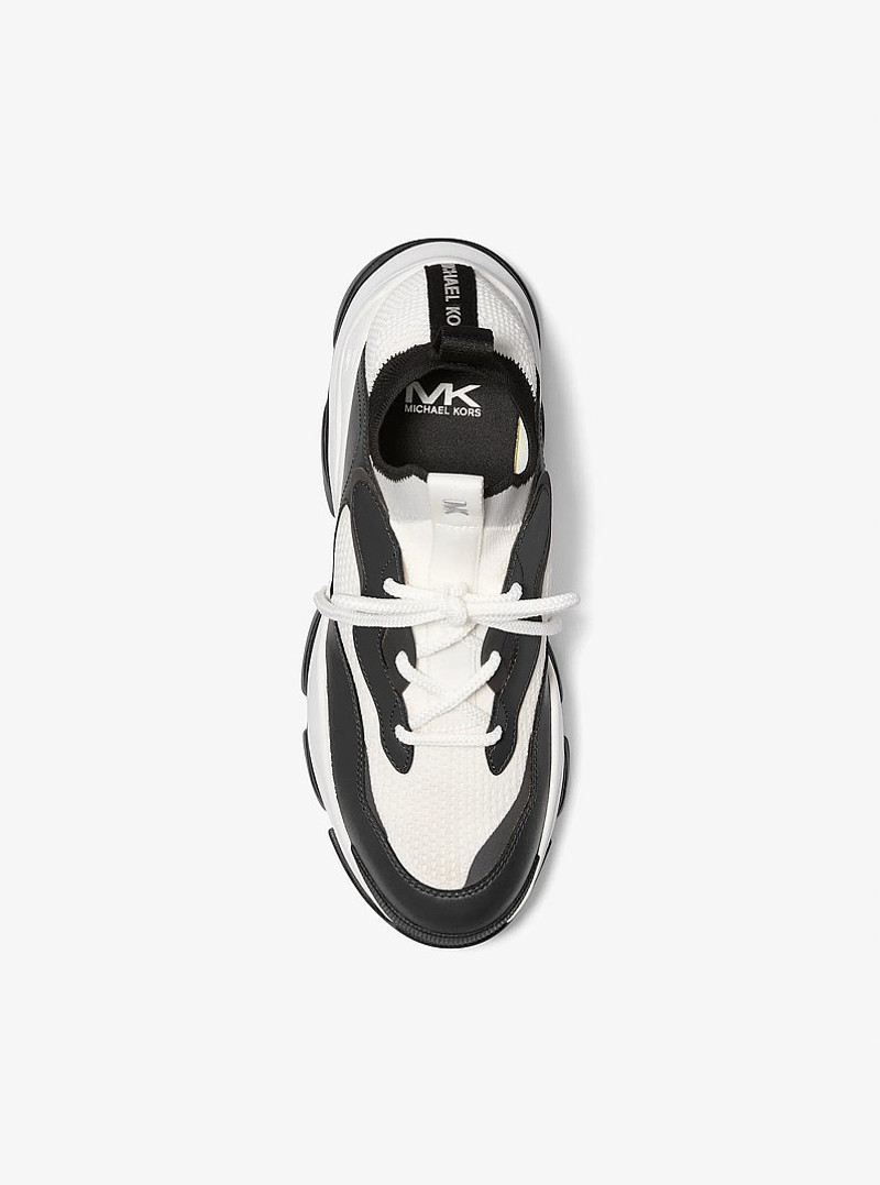 Atlas Stretch Knit and Leather Trainer 4