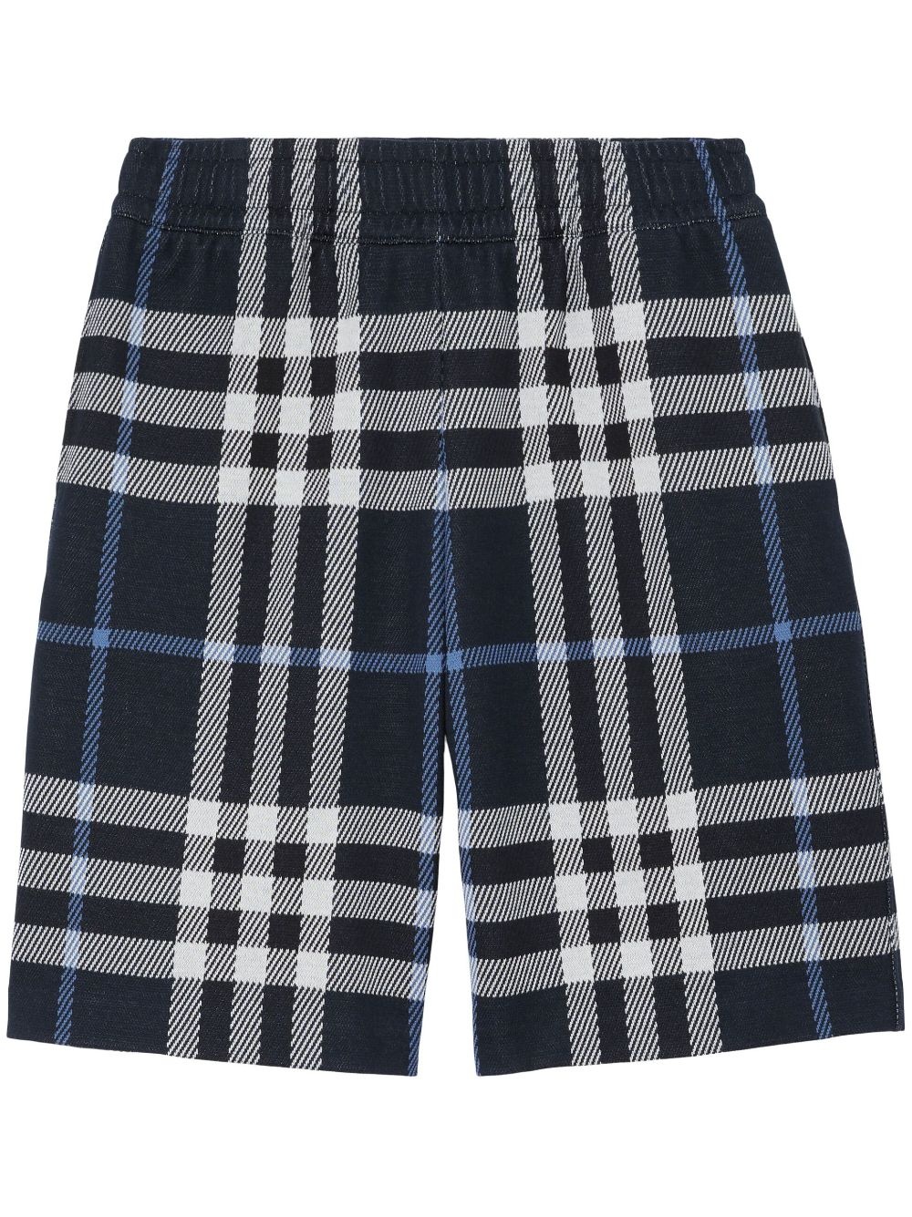 check-pattern straight-leg shorts - 1