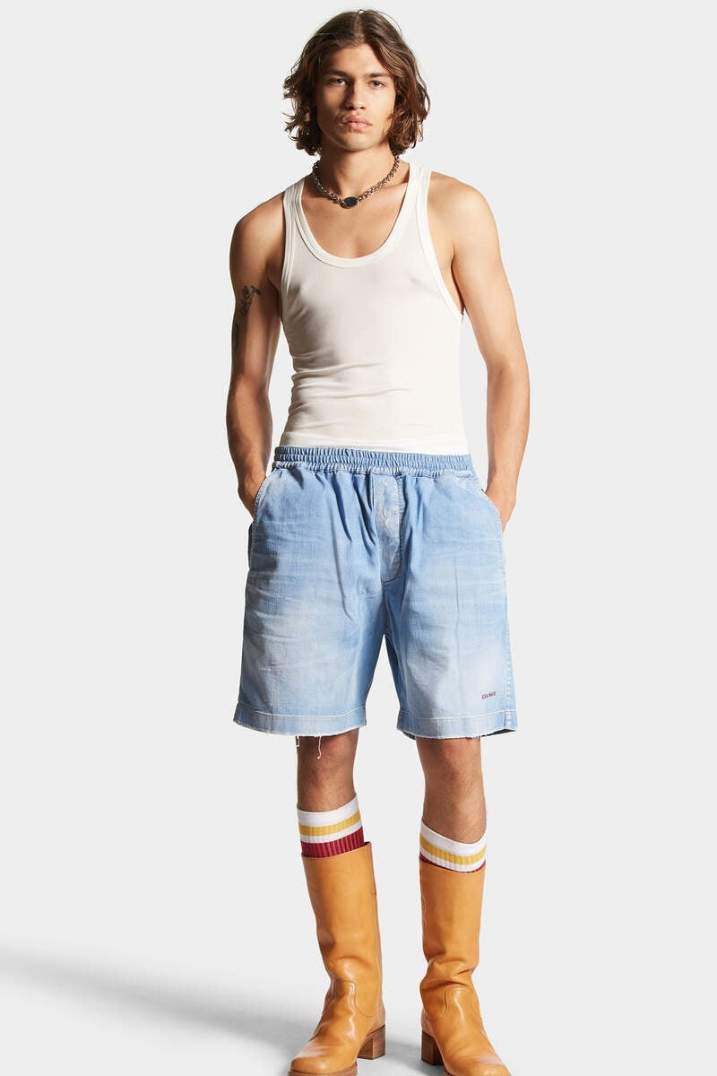 LIGHT WASH BOXER SHORTS 3