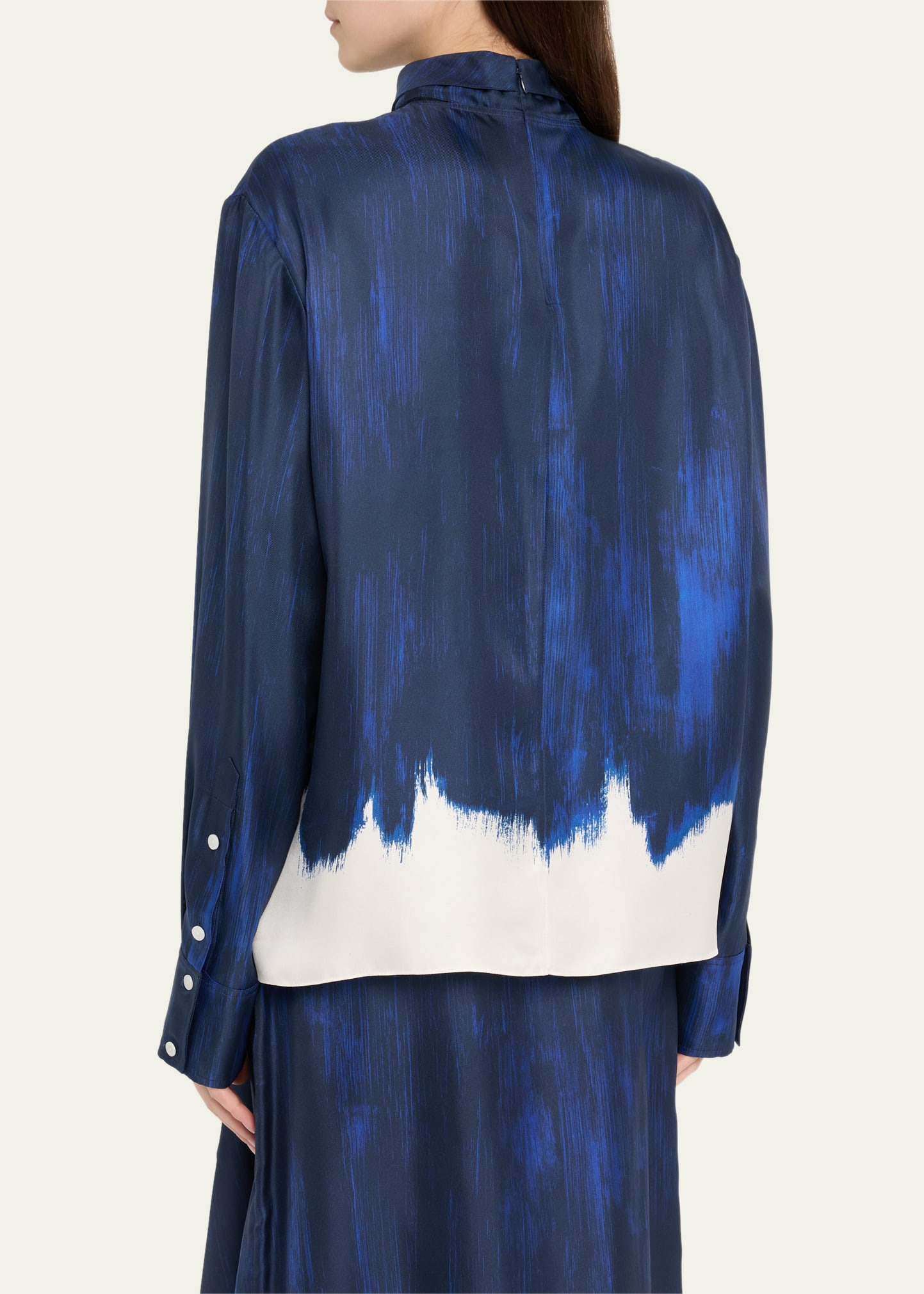 Mara Double Printed Silk Twill Top - 3