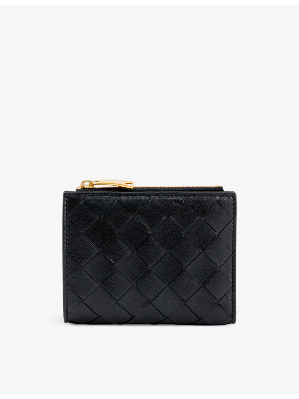 Intrecciato leather card holder - 1