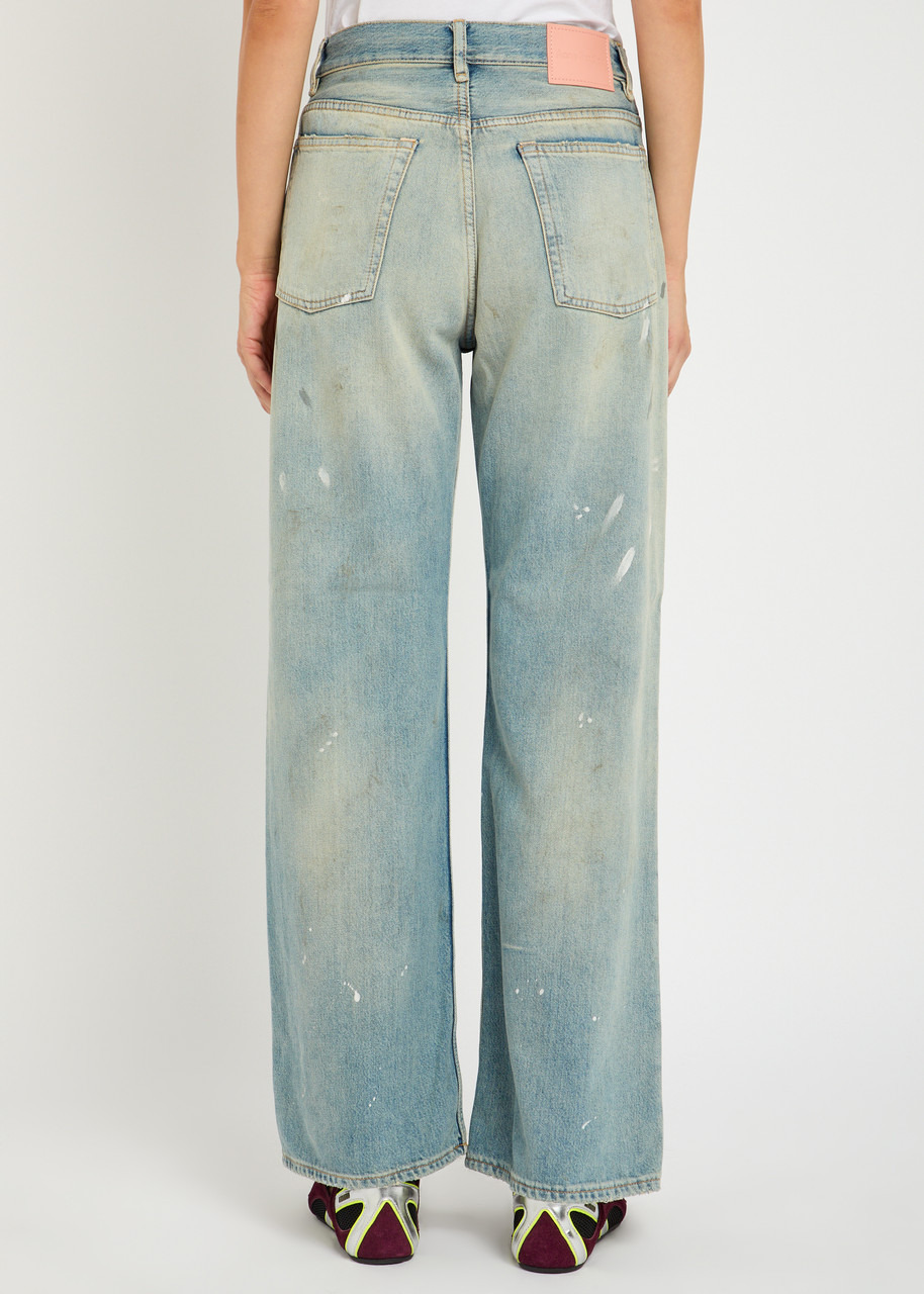 Acne Studios Paint and Dirt-effect Straight-leg Jeans - 3