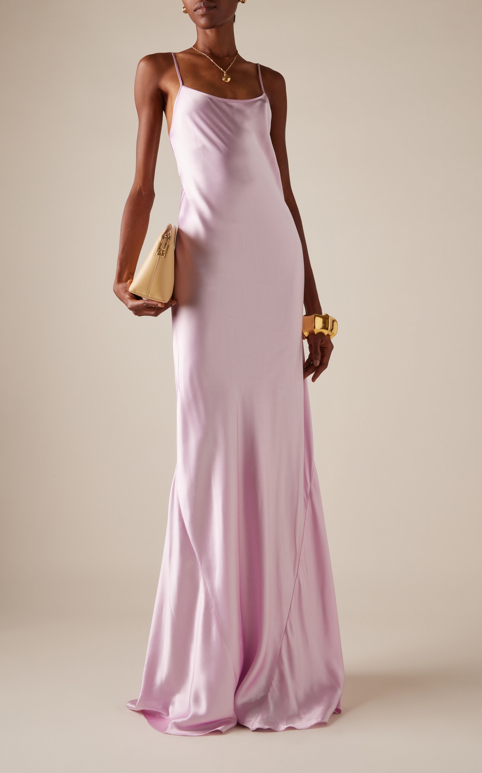 Sleeveless Cami Gown pink - 2