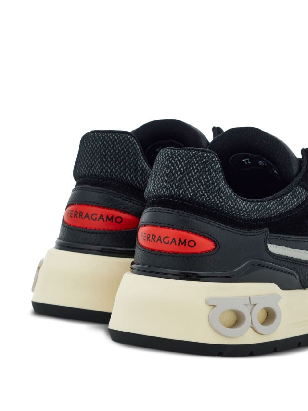 Gancini detail lace-up sneakers - 3
