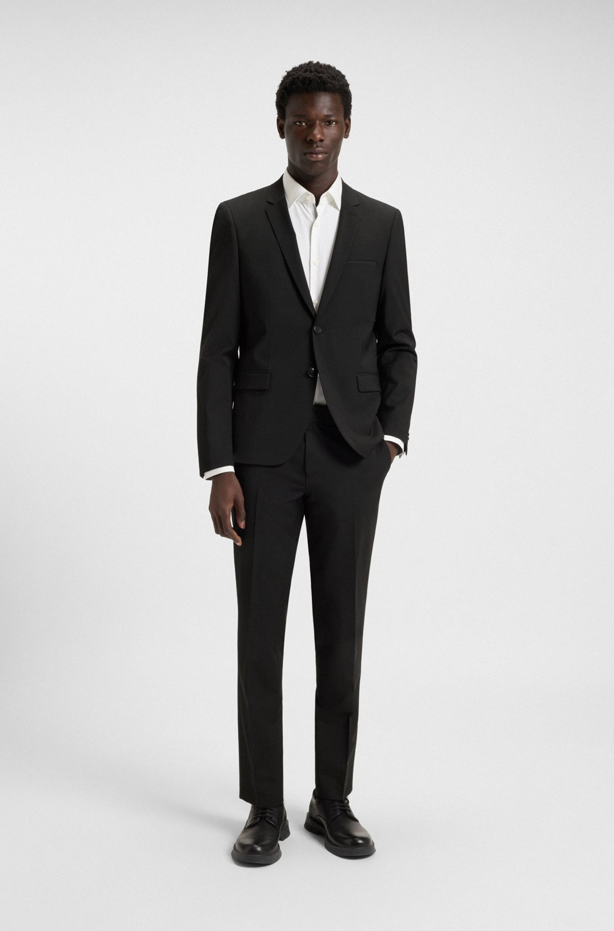 EXTRA-SLIM-FIT TROUSERS IN SUPER-FLEX FABRIC - 3