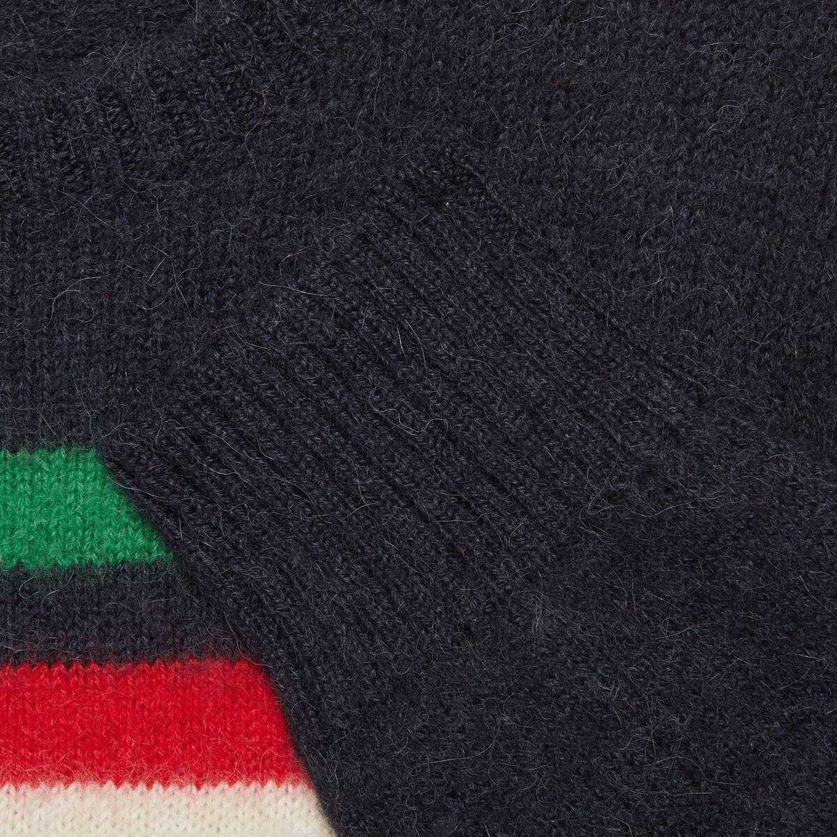 Striped wool alpaca sweater with GG - 6