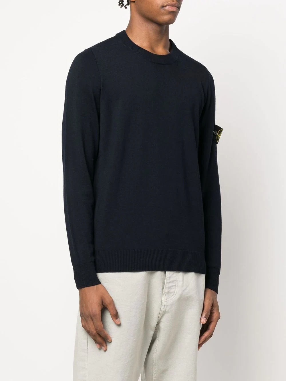 logo-patch crew-neck jumper - 3