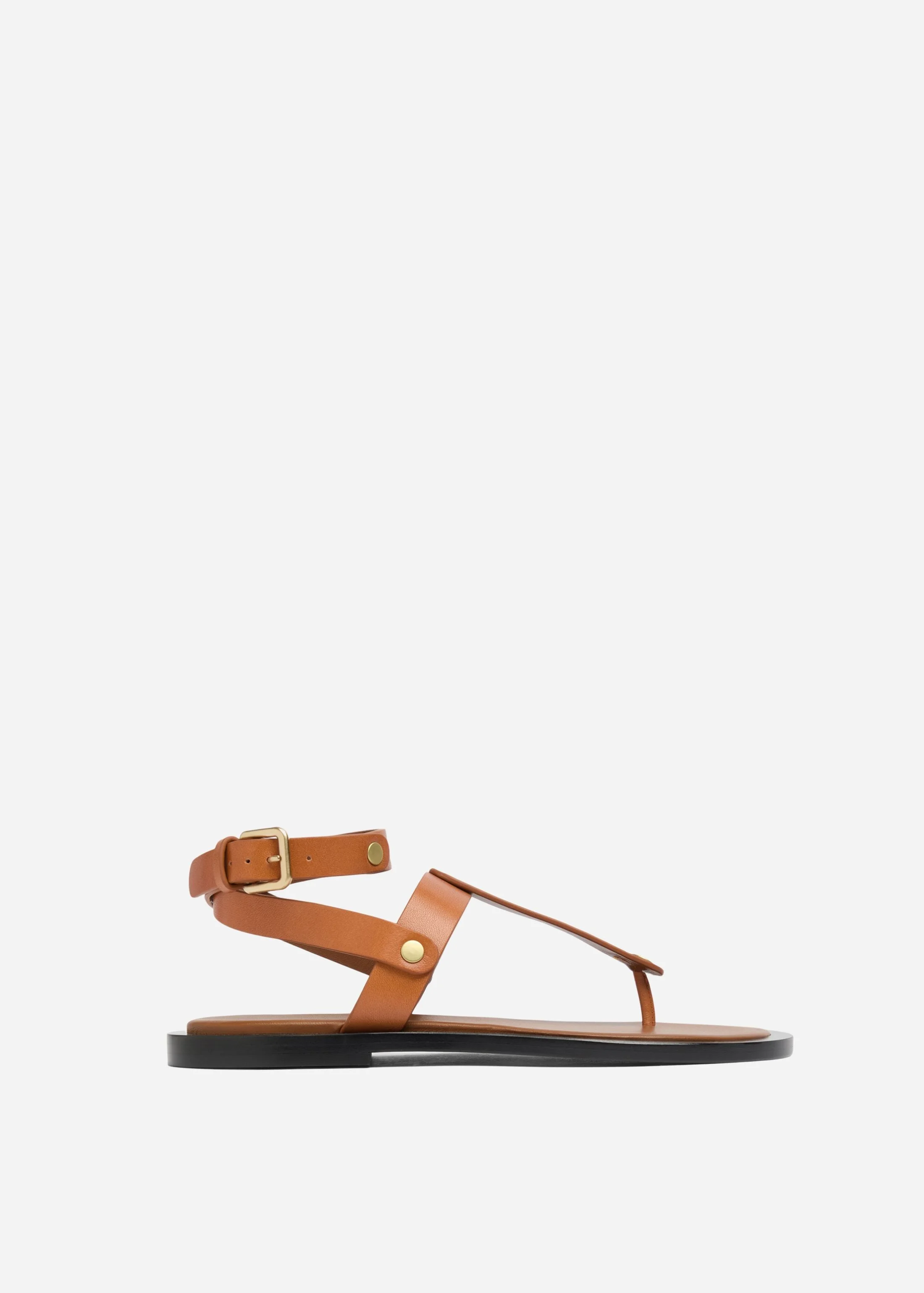 Ankle Wrap Sandal in Calf Skin Leather - 1