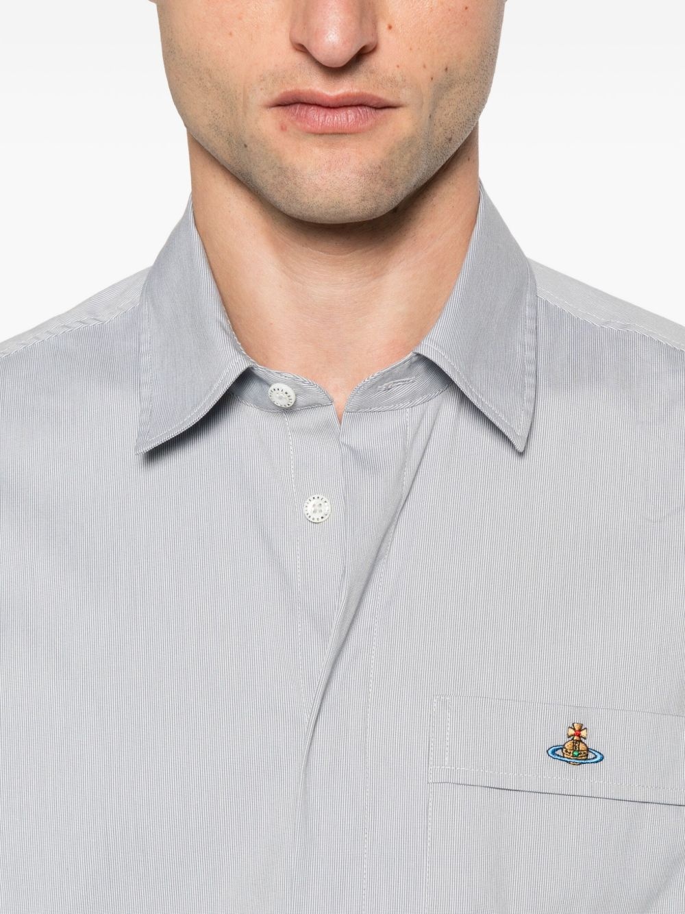 Orb-embroidered short-sleeve shirt - 5