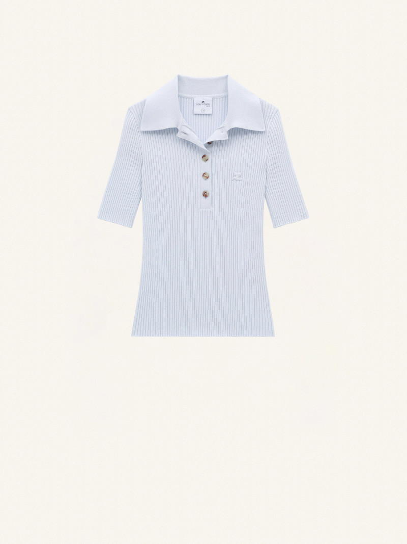 ICONIC RIB 니트 폴로 SHIRT 1