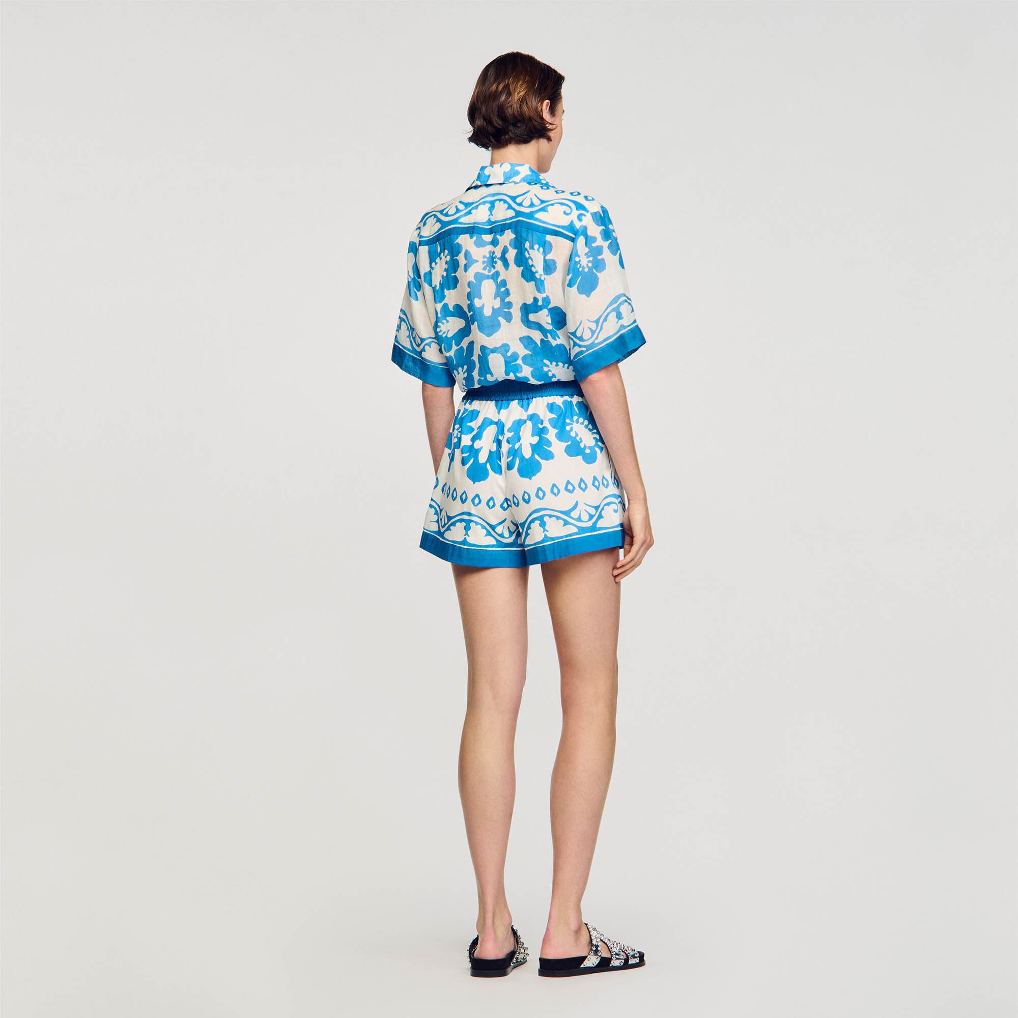 WIDE-LEG PATTERNED SHORTS - 6