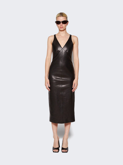 KHAITE Ditka Leather Dress Black outlook