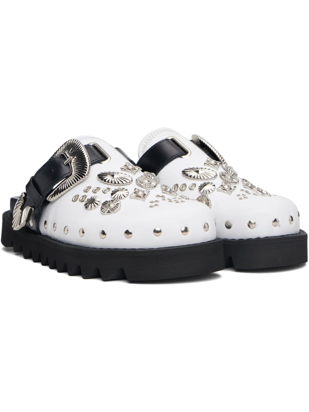 SSENSE Exclusive White Buckle Slip-on Loafers - 4