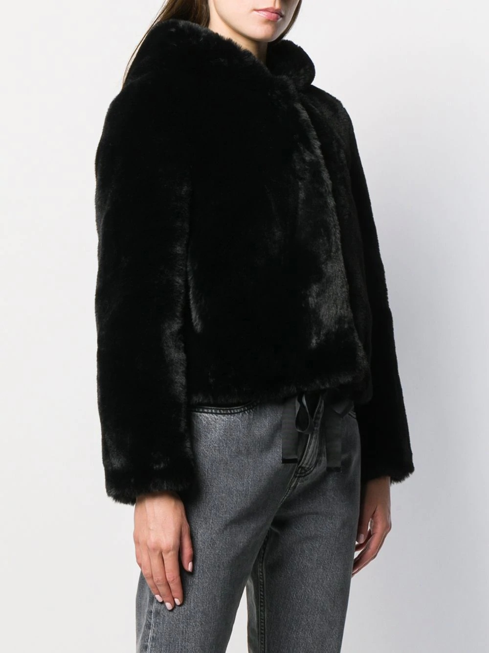 faux-fur hooded jacket - 3