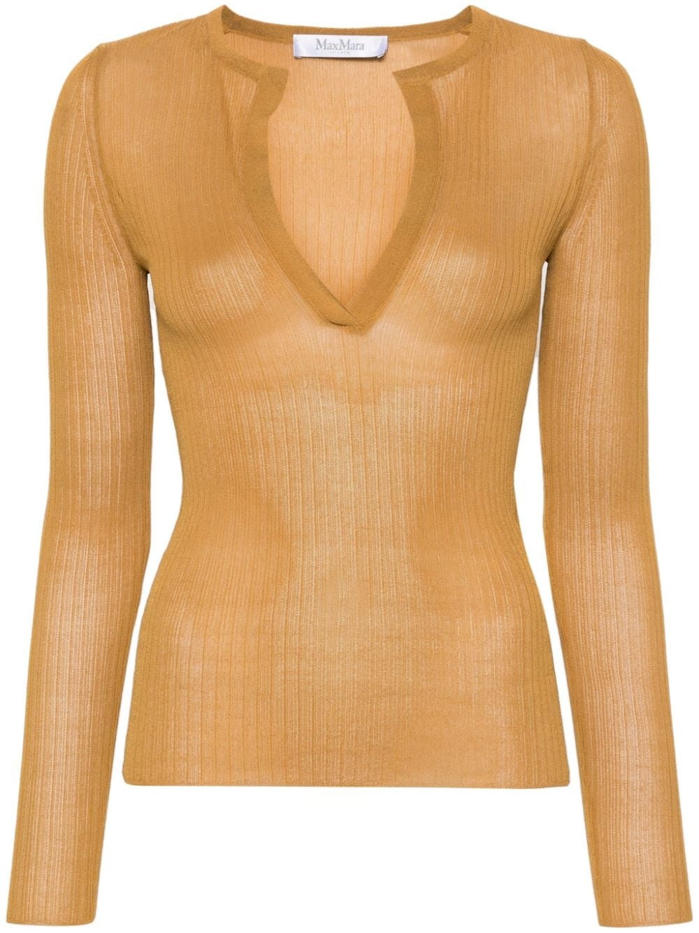 Saggina ribbed silk jumper - 1