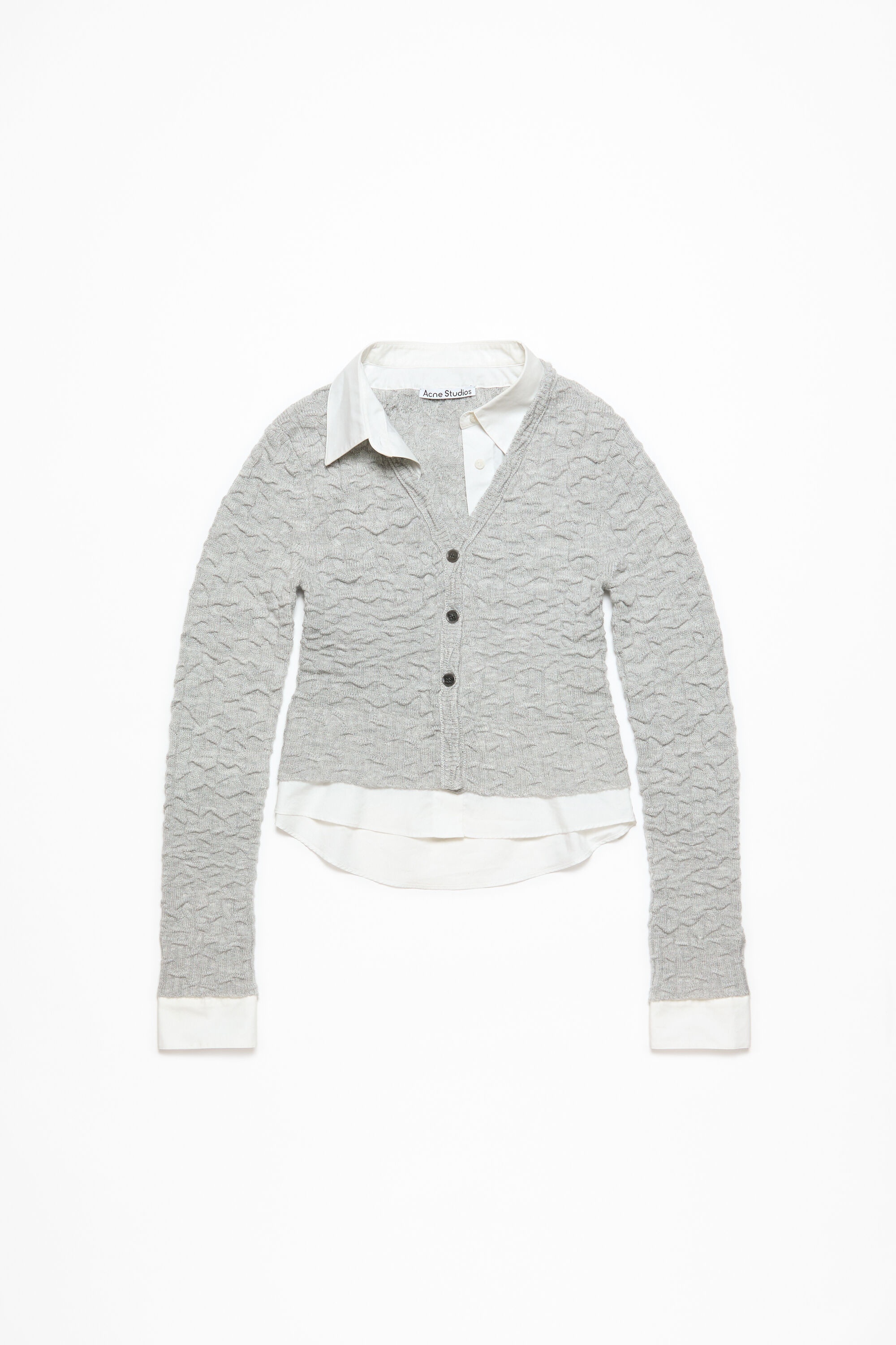 Layered cardigan - Light grey - 5