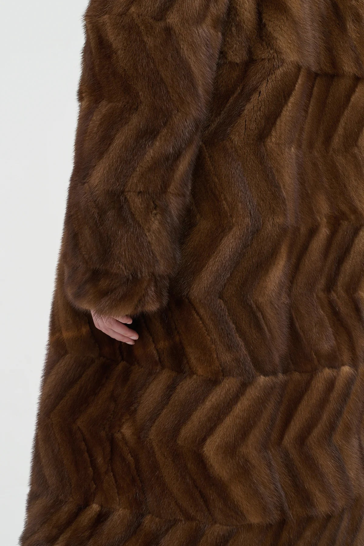 Andal Coat in Mahogany Recycled Mink Fur - 9