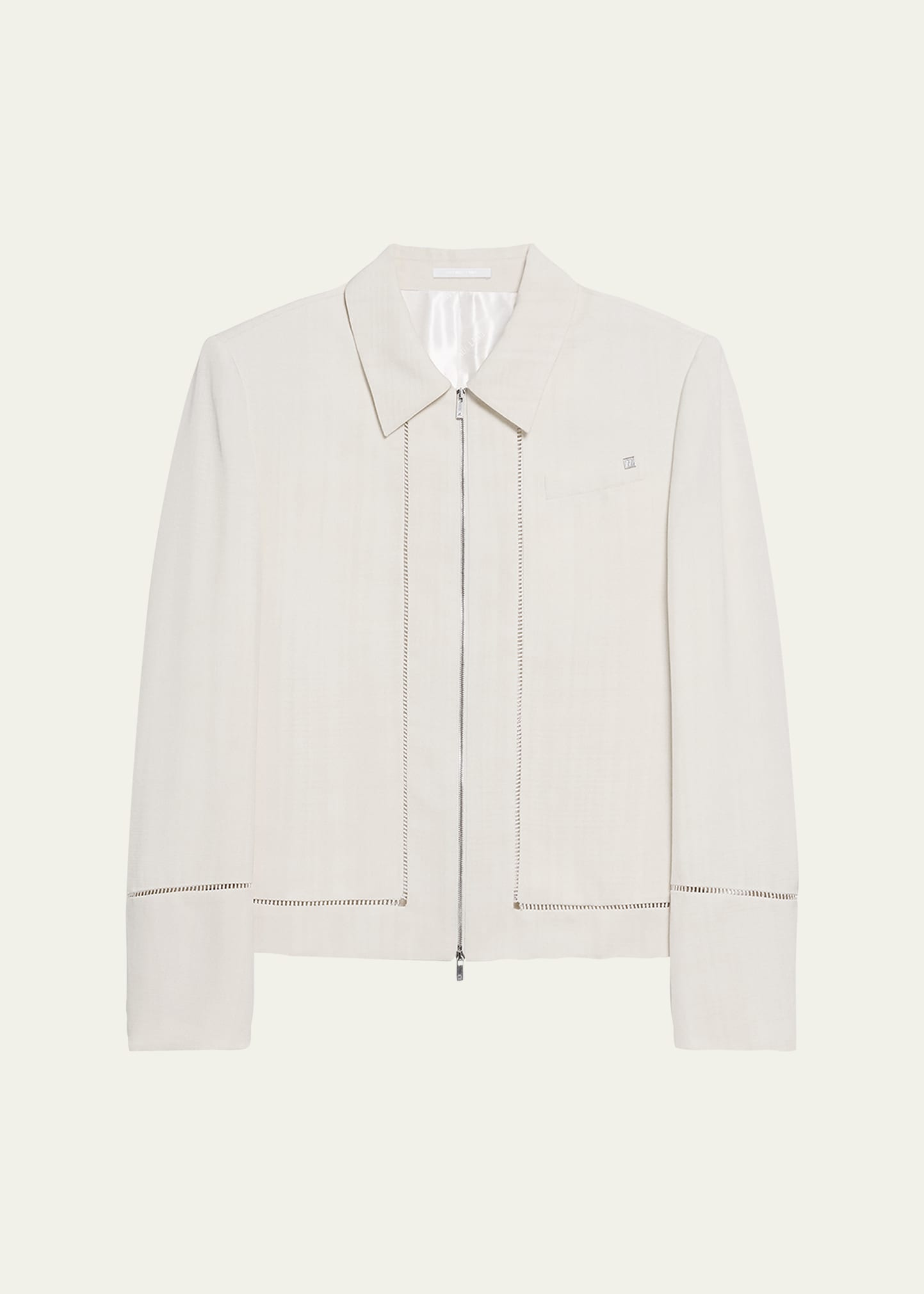 Men's Ladder-Stitch Border Zip Jacket - 1