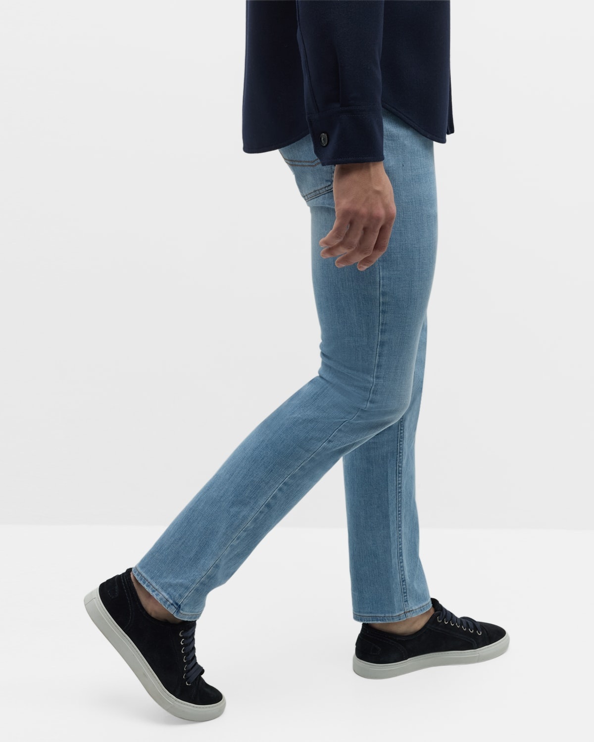 Men's Slim-Fit Light Wash Denim Jeans - 6