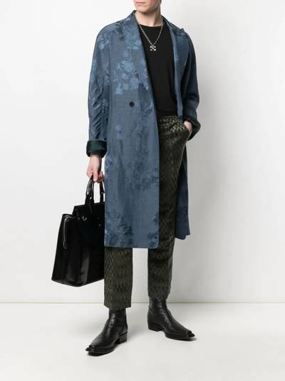 Haider Ackermann jacquard off-centre coat outlook