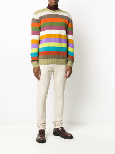 Etro striped logo embroidered jumper outlook