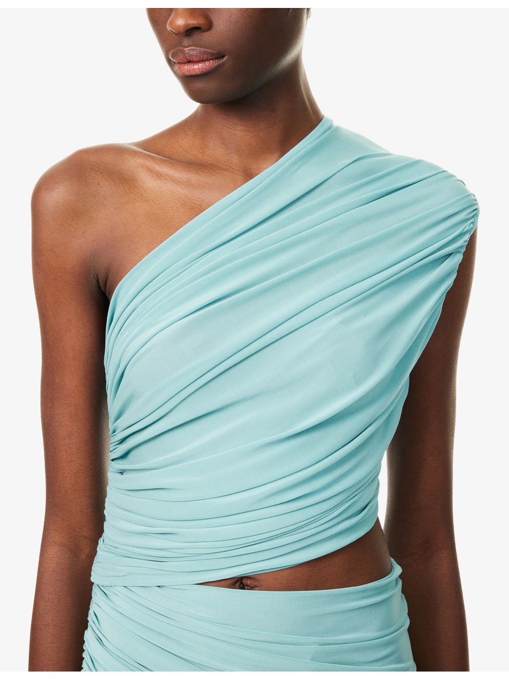 Cut-Out Draped Stretch-Woven Maxi Dress - 5