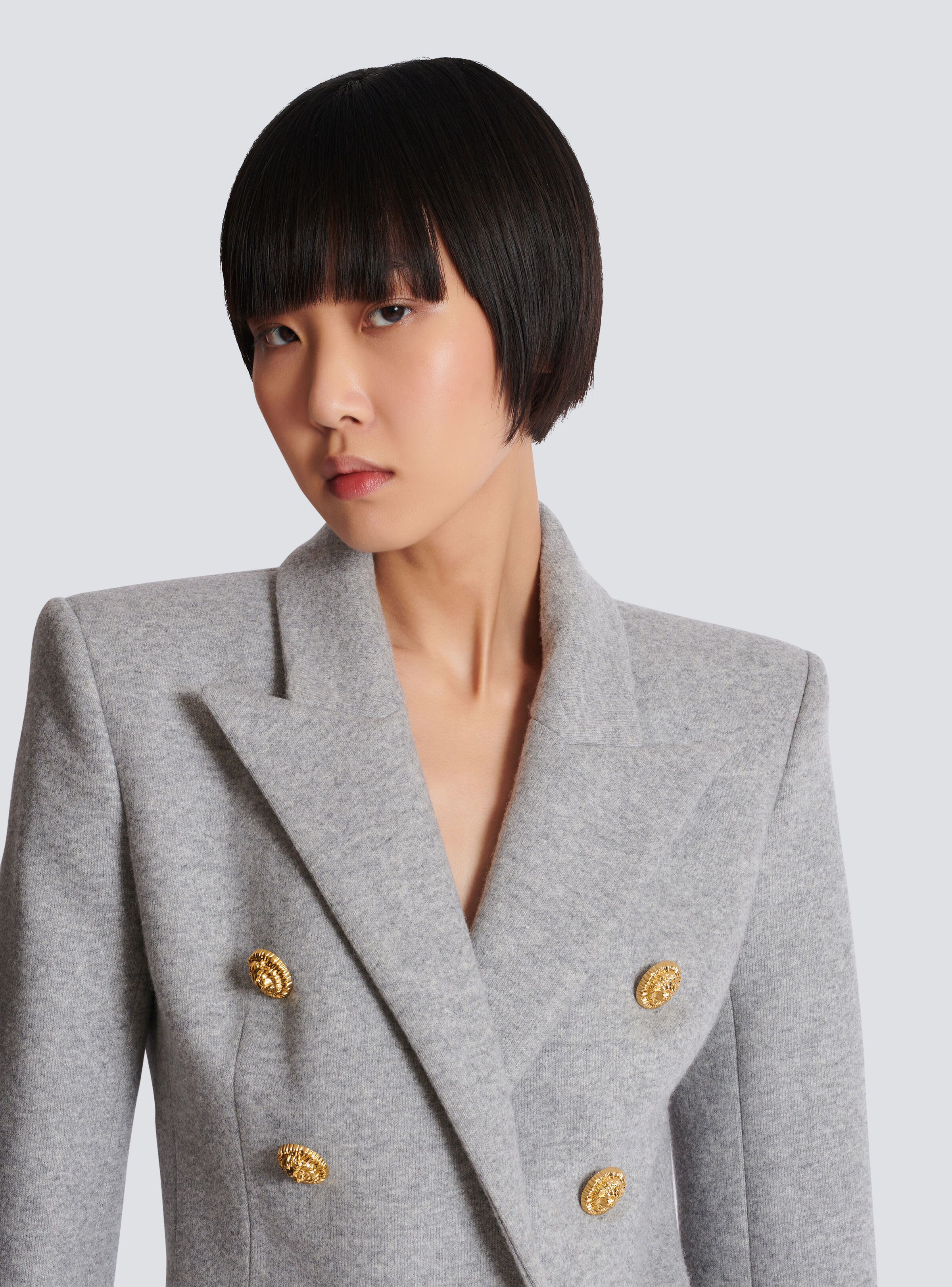Cotton knit 6-button jacket - 8