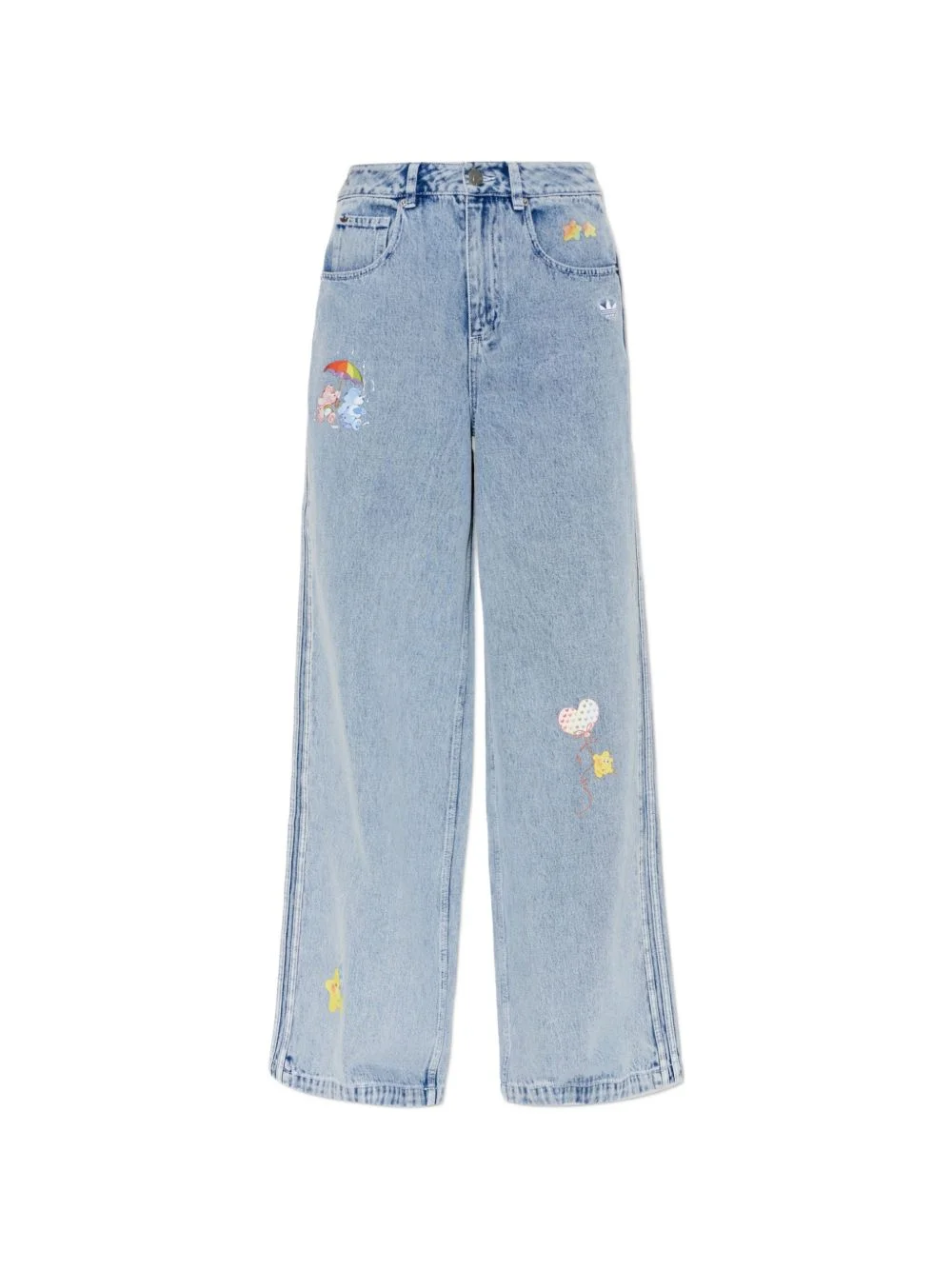 Care Bears high rise wide leg denim pants - 1