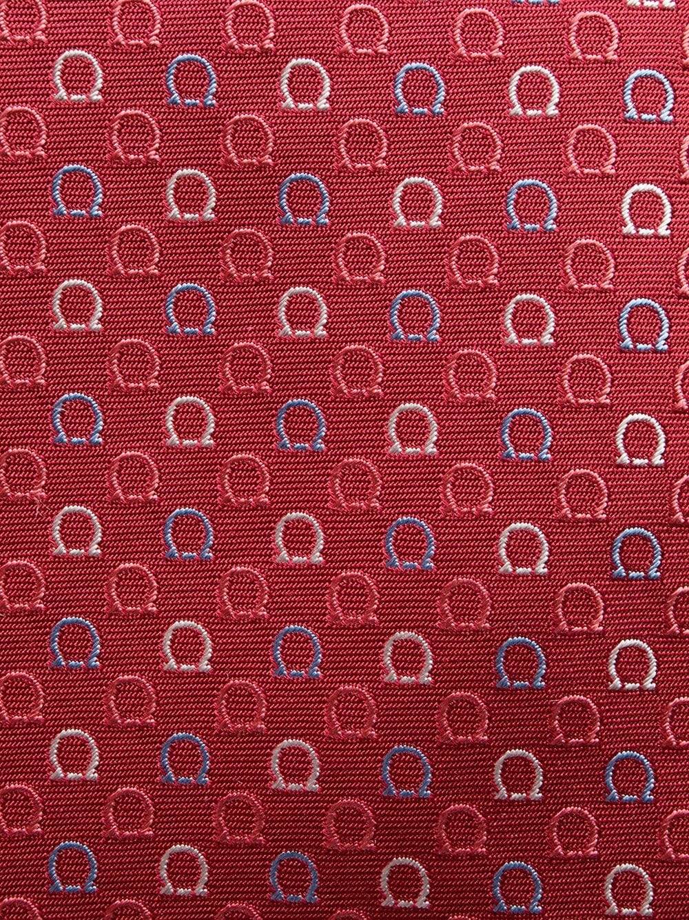 Gancini print silk tie - 2