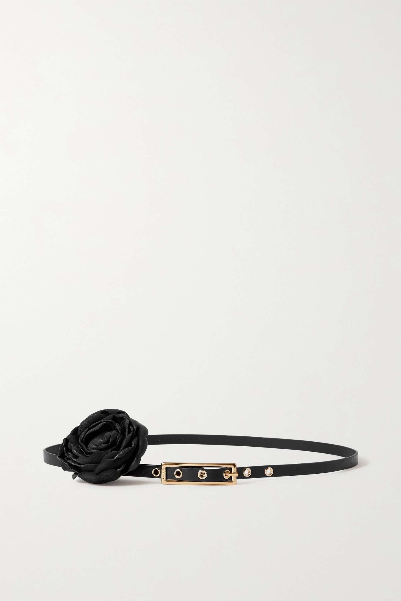 Embellished leather belt - 1