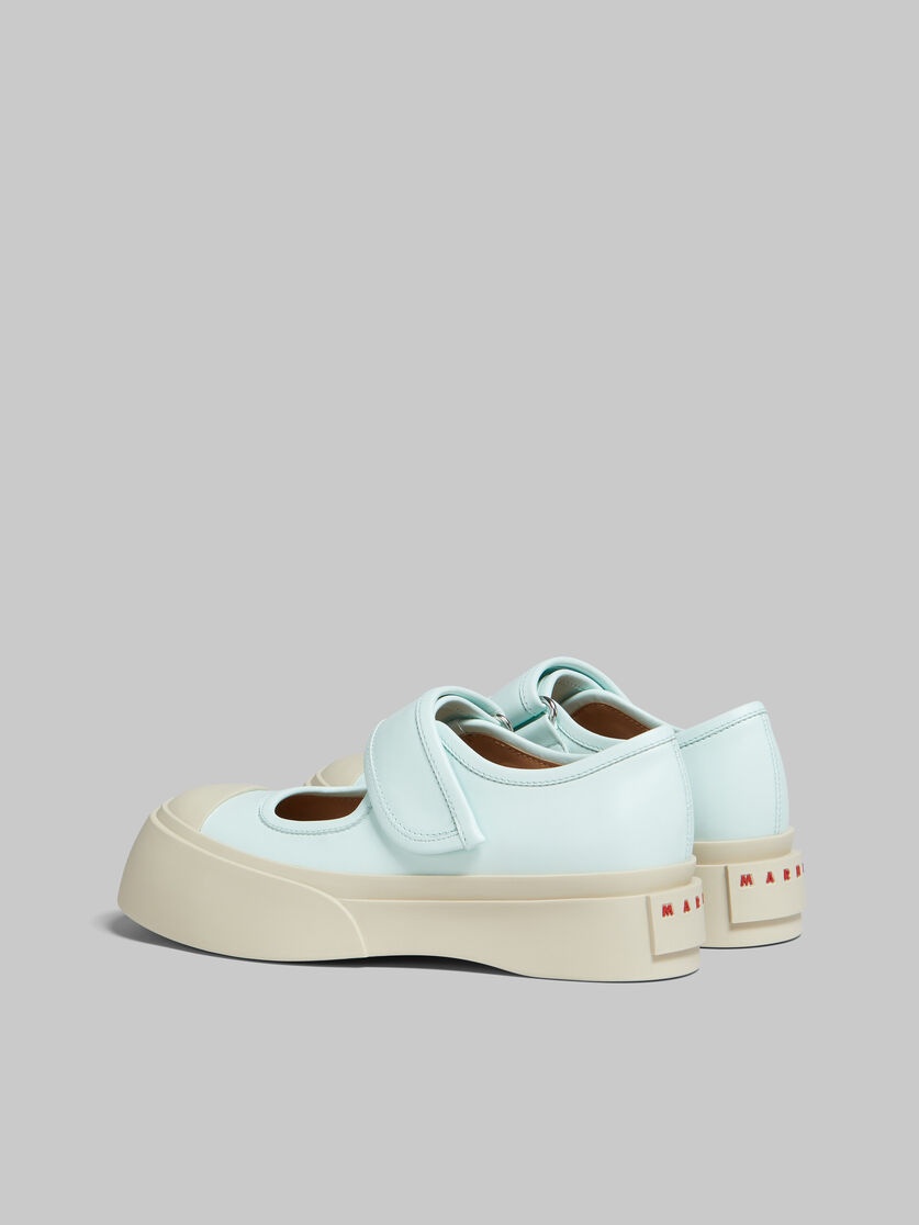 LIGHT BLUE NAPPA LEATHER MARY JANE SNEAKER - 3