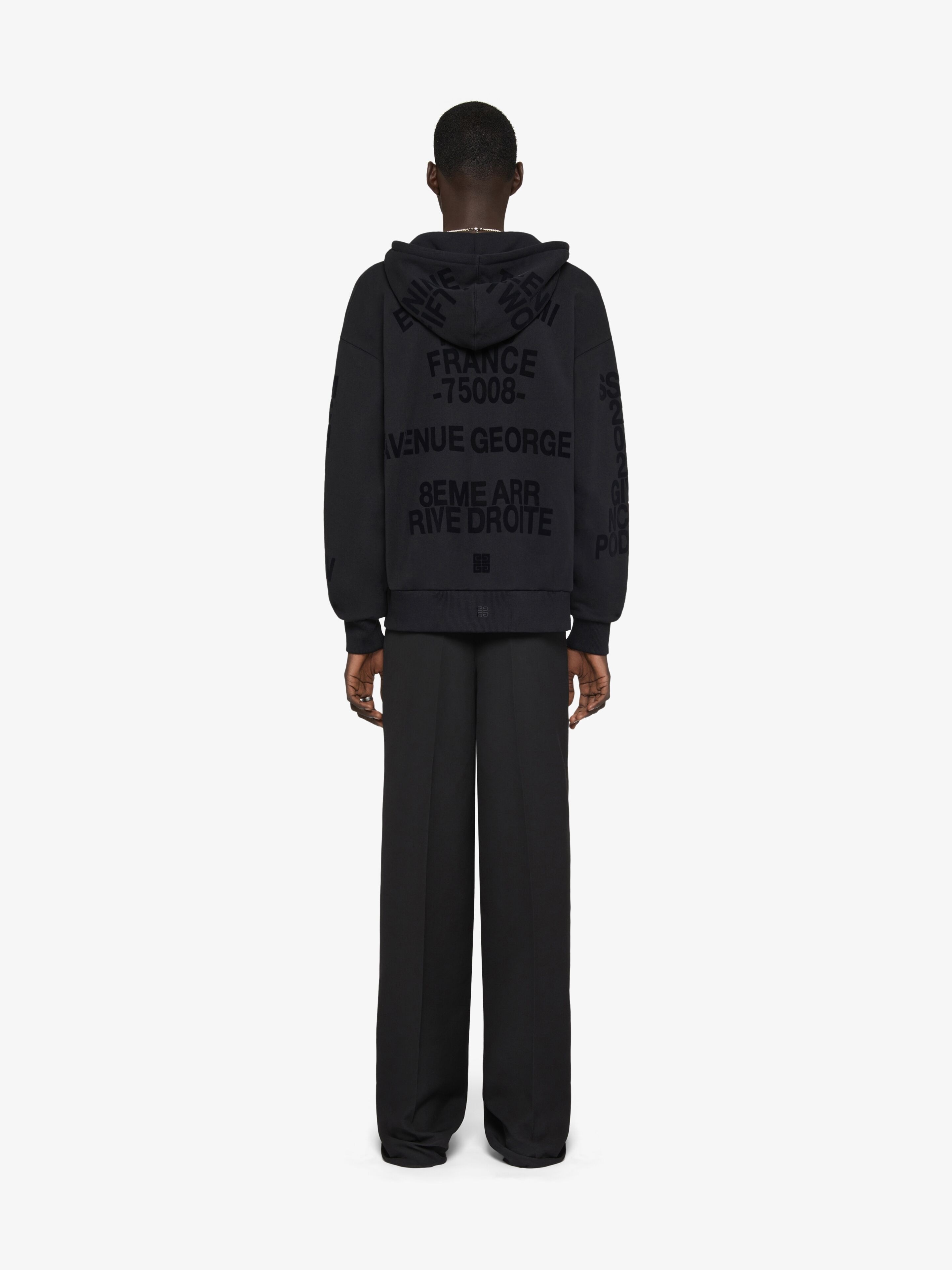 GIVENCHY ZIPPED HOODIE IN FLEECE - 4