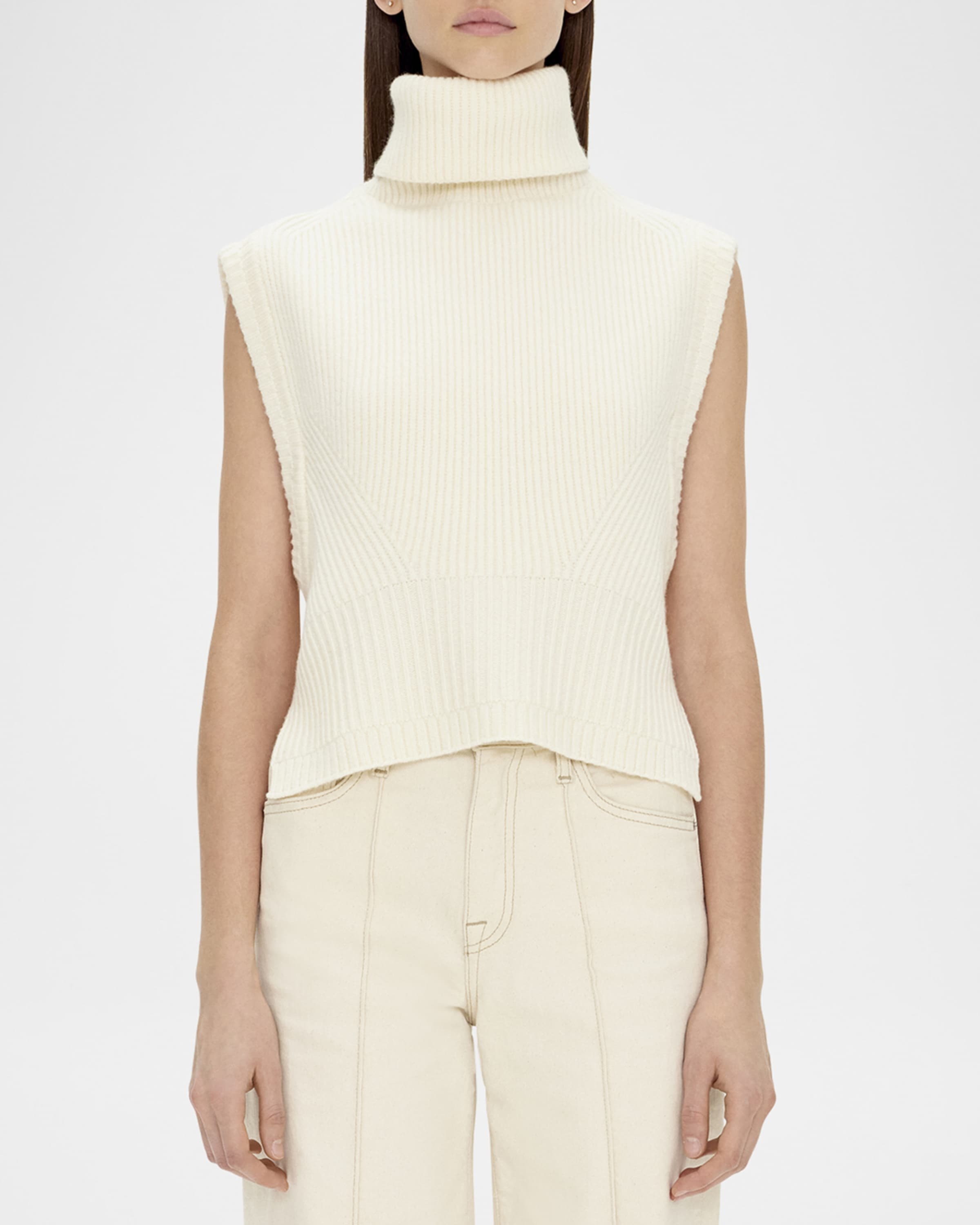 Maple Wool & Cashmere Sleeveless Turtleneck Top - 1