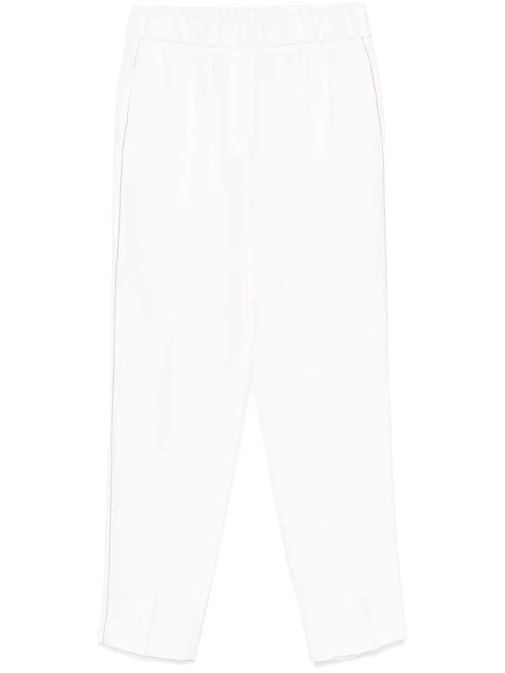 beaded trim-detail trousers - 1