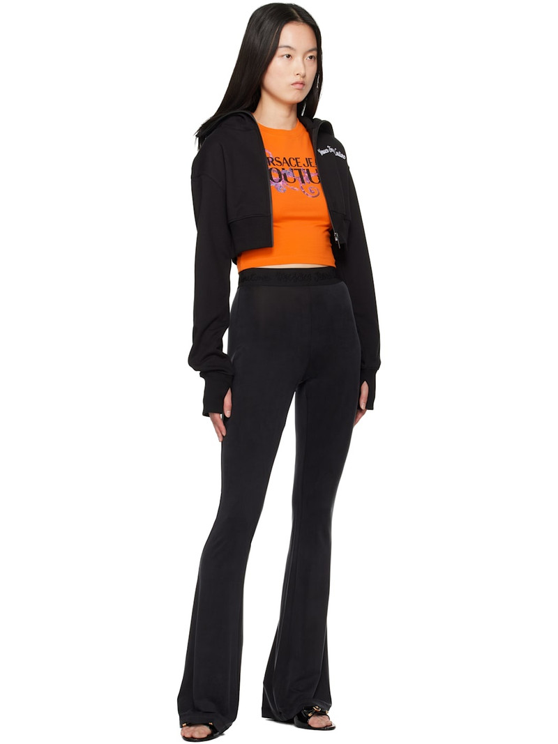 VERSACE JEANS COUTURE Black Flared Leggings outlook