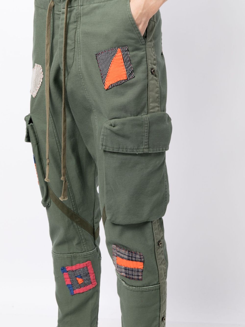 patchwork cargo trousers - 5