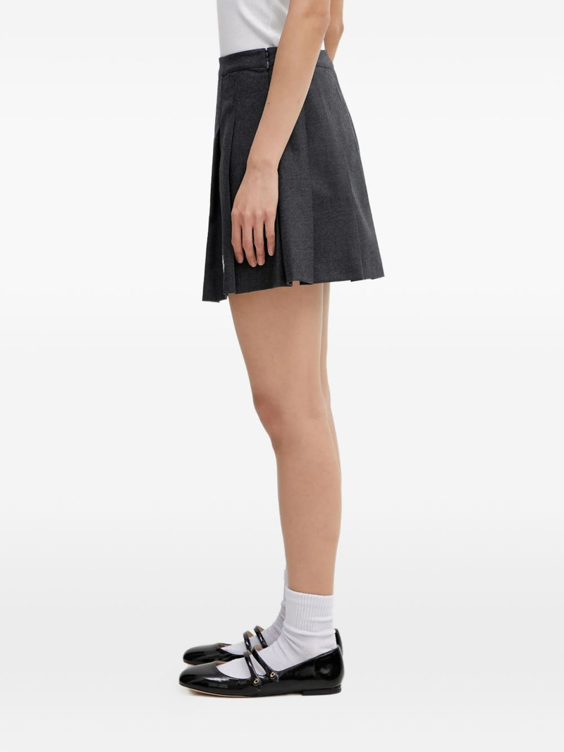 pleated embroidery mini skirt 3