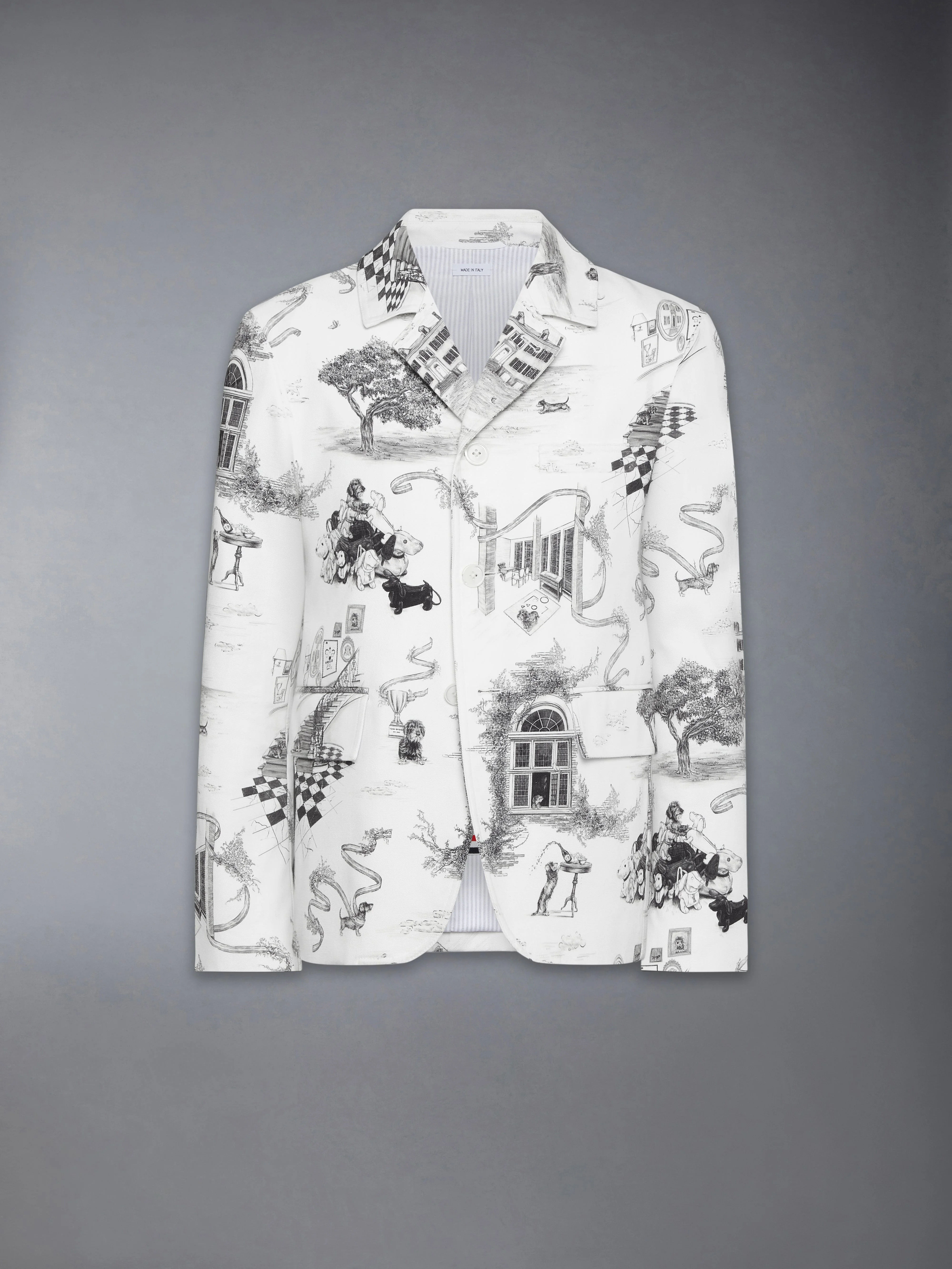 CANVAS HECTOR TOILE CUTAWAY JACKET - 1