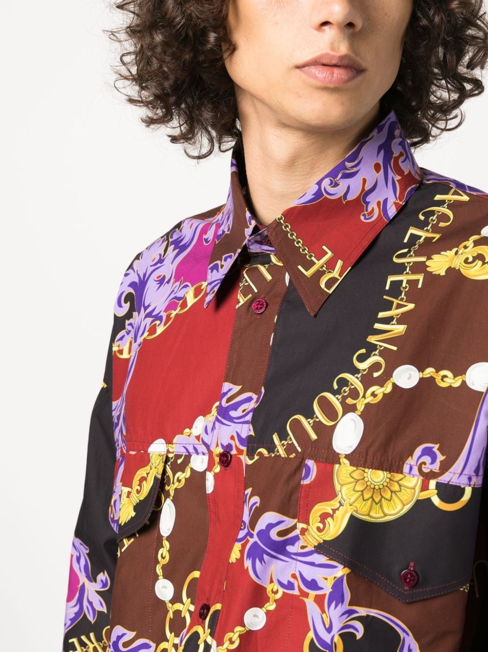 Chain Couture-print cotton shirt - 5