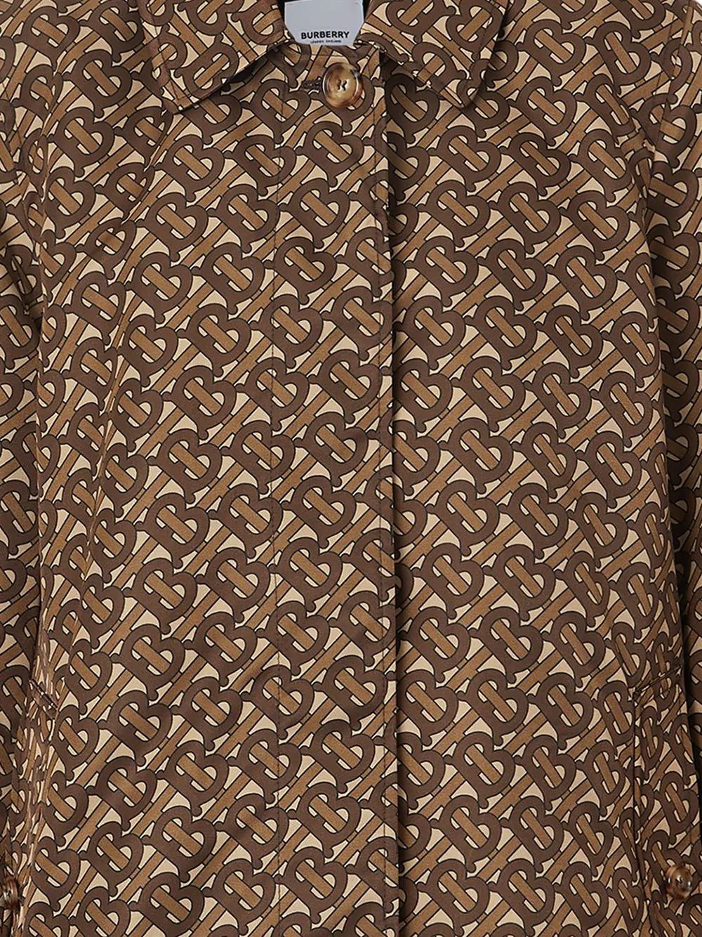 Keatsbridge single breasted Monogram print coat - 5