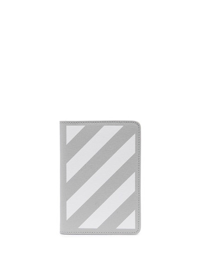 Off-White diagonal-stripe passport holder outlook