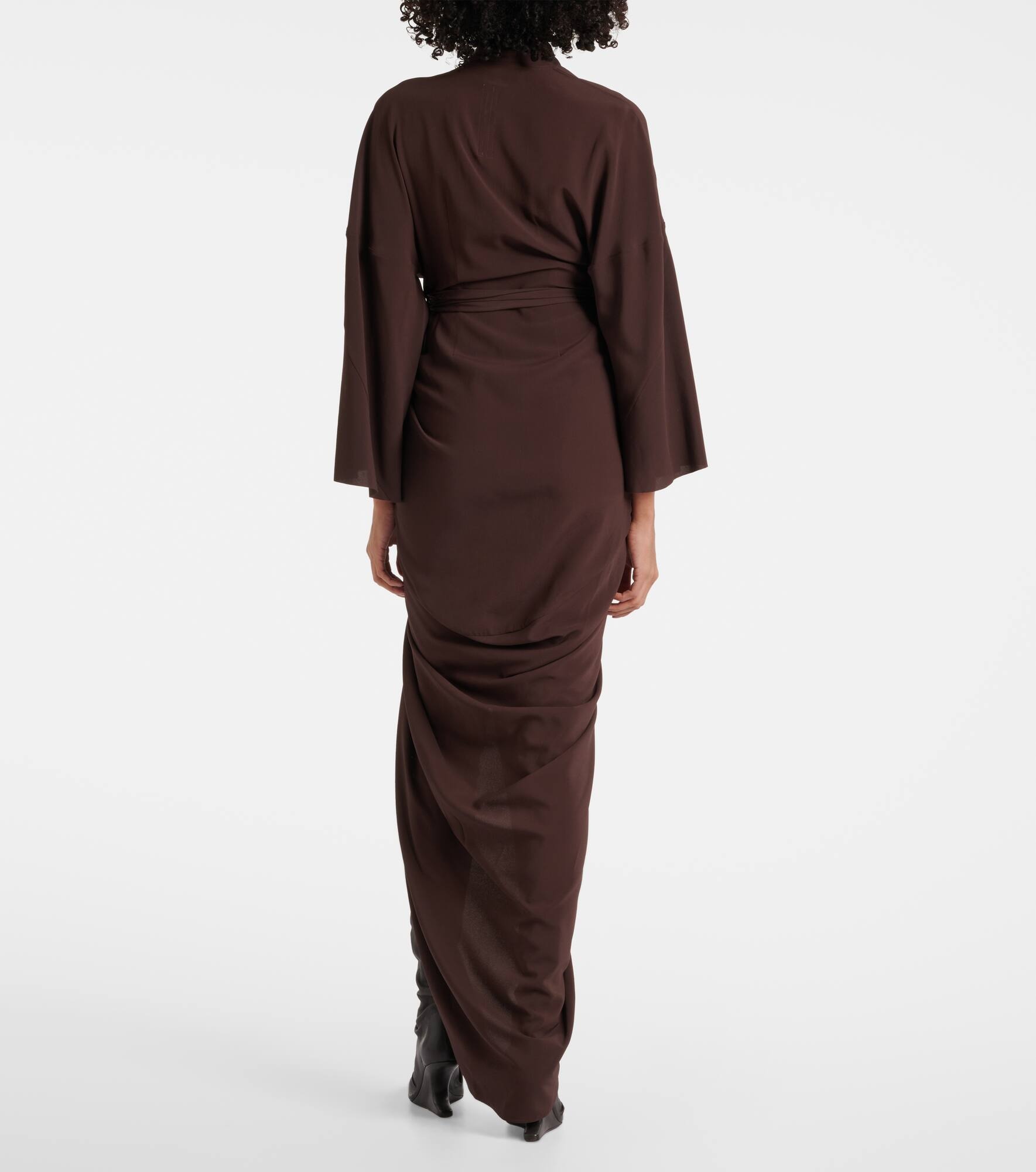 Satin wrap gown - 3