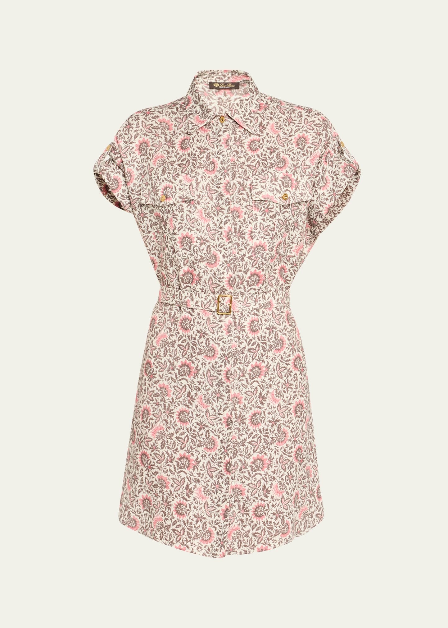 Idris Riserva San Nicolo Twill Belted Mini Shirtdress - 1
