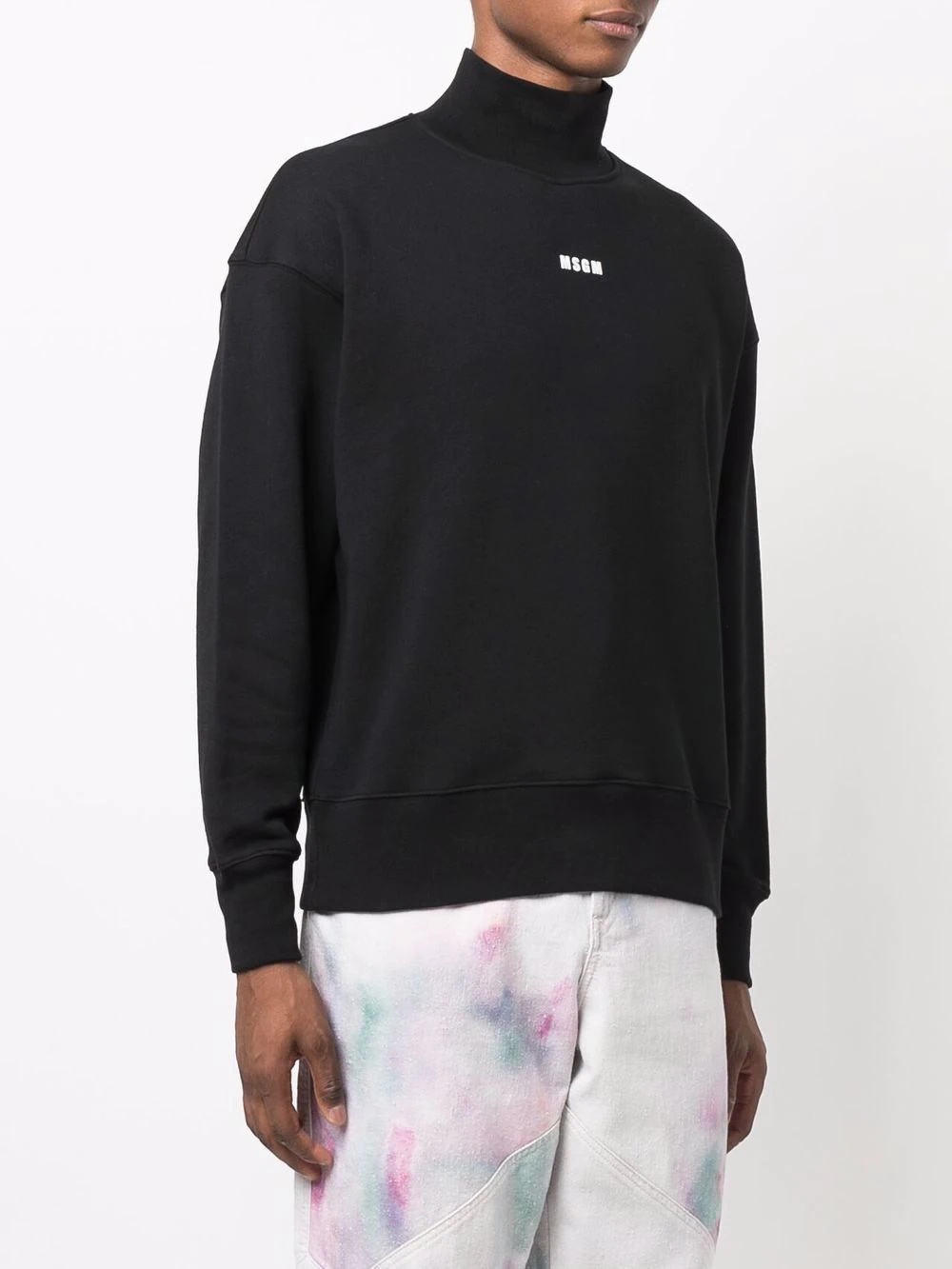 logo-print mock-neck sweatshirt - 3